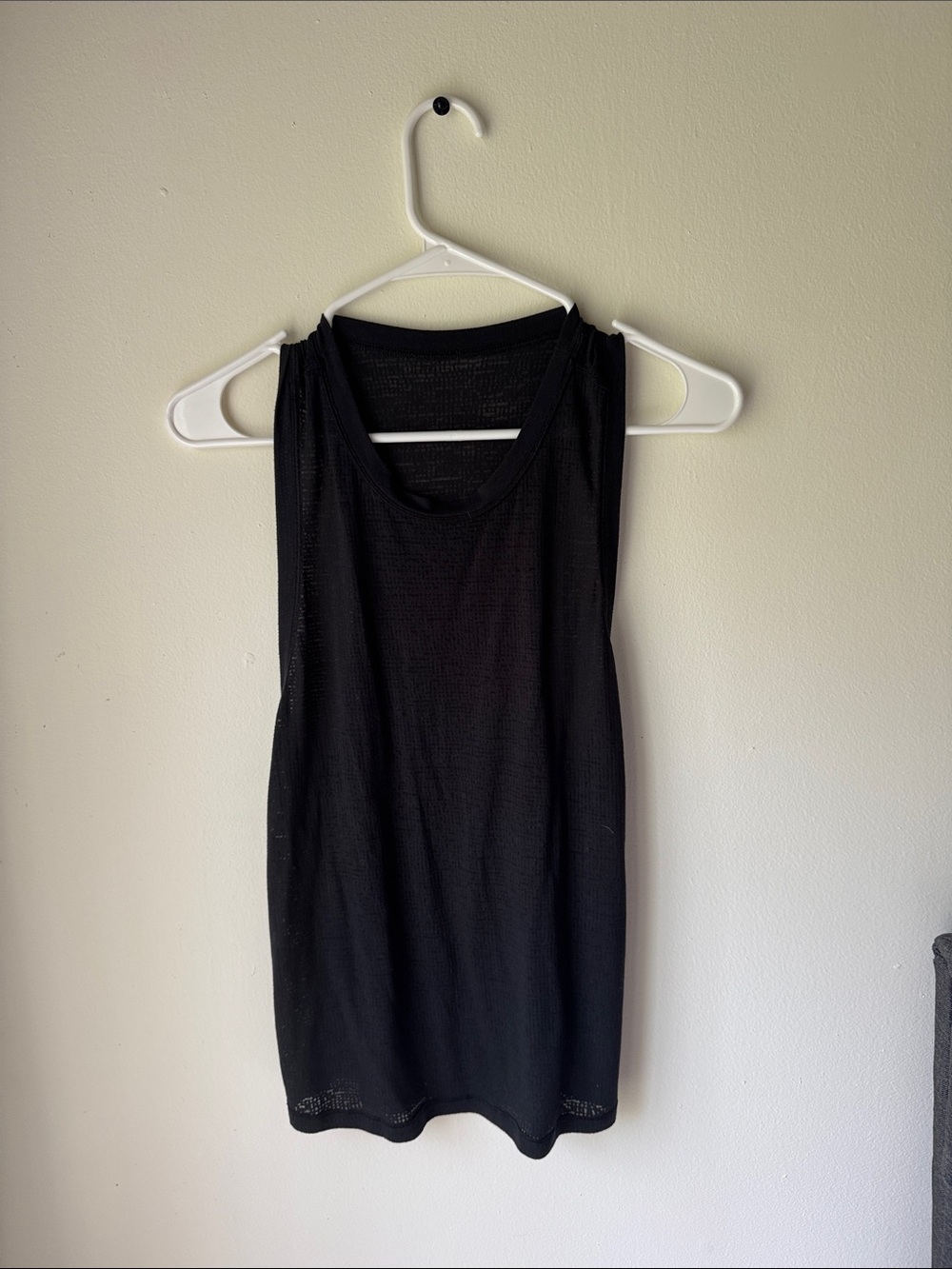 lululemon athletica Black Sleeveless Mesh Tank